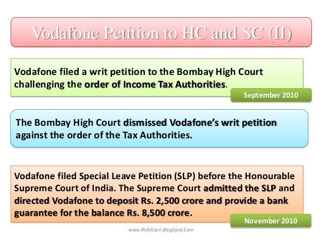 Vodafone income tax case study summary