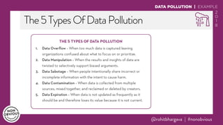 @rohitbhargava | #nonobvious
DATA POLLUTION | EXAMPLE
2
0
1
8
The5TypesOfDataPollution
 