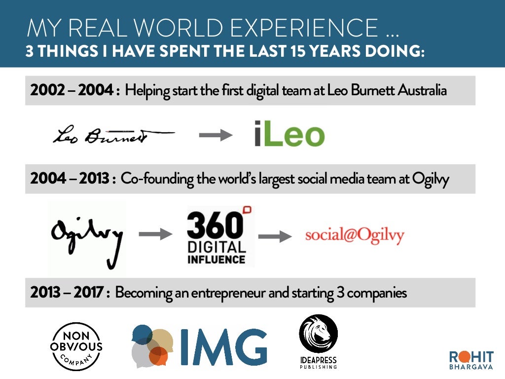 MY REAL WORLD EXPERIENCE