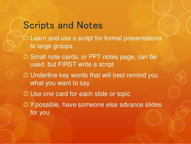 Effective presentation