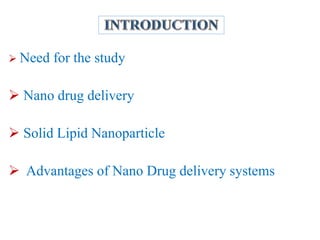 Solid Lipid Nano particles of Alendronate Sodium | PPTX