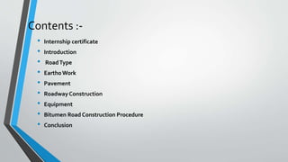 Road construction ppt for college rajkiya presentation | PPTX