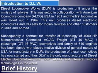 Introduction to D.L.W.
Brief History
 