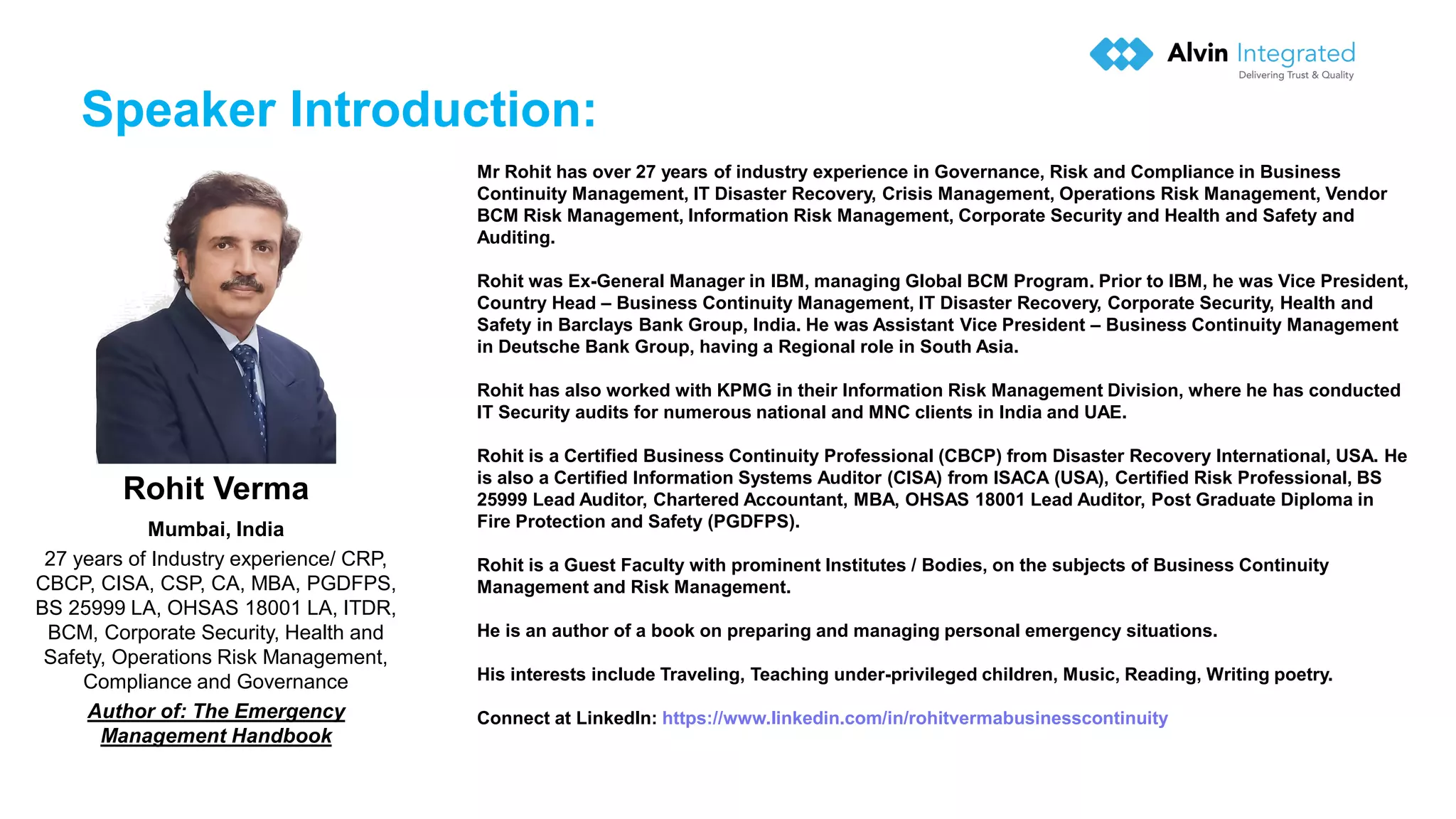 Fresh Look at Designing An Effective Crisis Management Framework