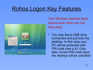 Secure Windows logon with Rohos Logon Key | PPT