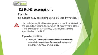 RoHS, REACH, and Other Environmental Requirements | PPTX