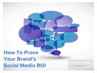 How To Prove
Your Brand’s
Social Media ROI
 
