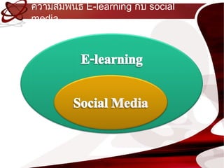 ควำมสัมพันธ์ E-learning กับ social
media
 