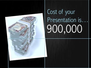 900,000
Cost of your
Presentation is…
 