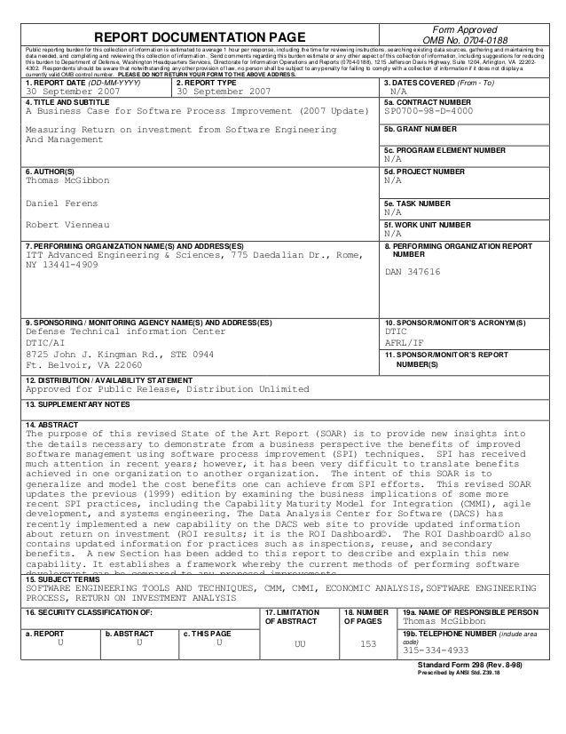 contract 0 hour form Improvement on Return Software Investment Process from