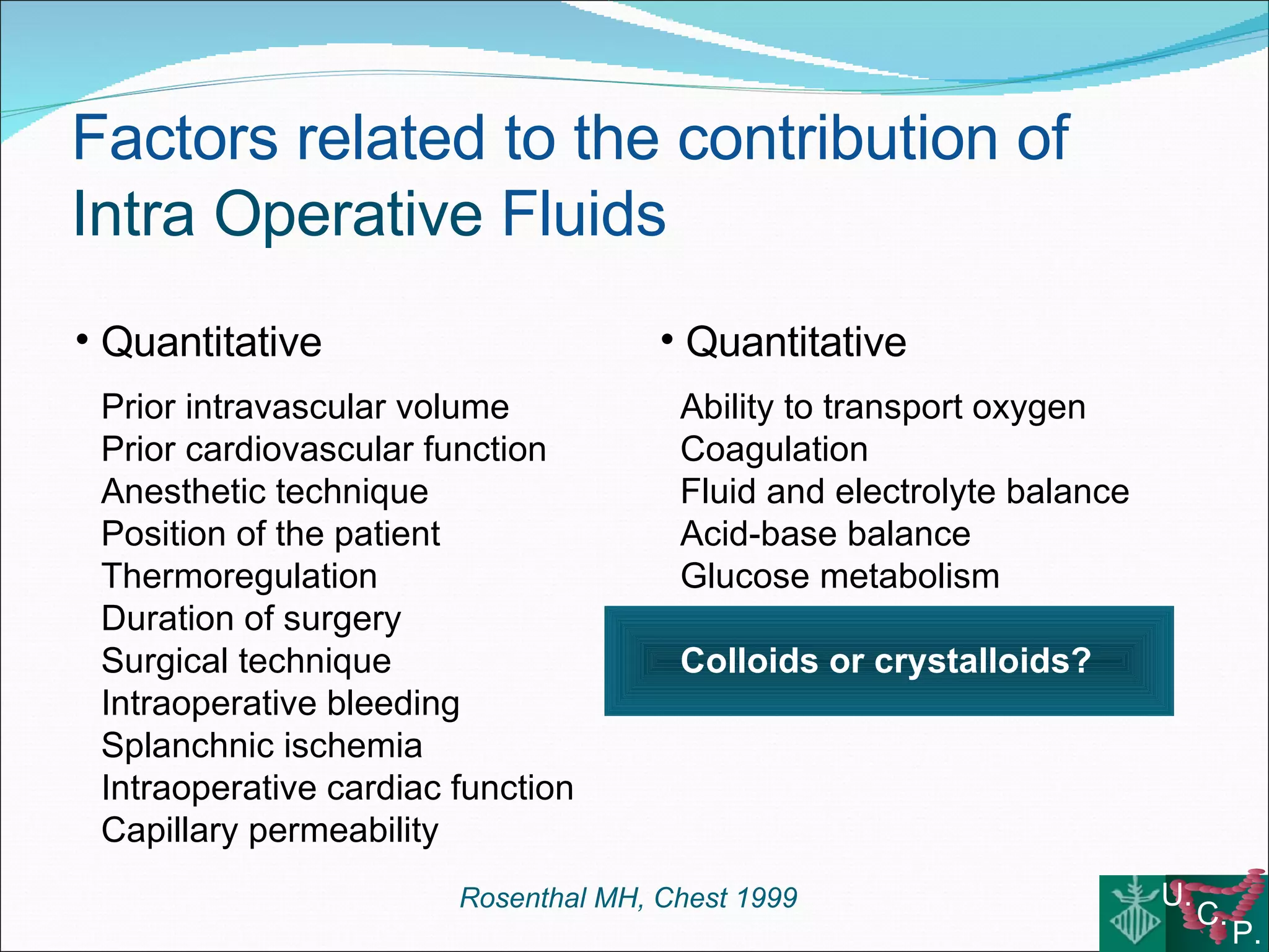 Fluid therapy and colorectal surgery Use or abuse?