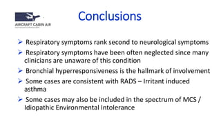 Respiratory disease caused by Aerotoxic Syndrome | PPTX