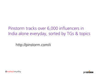 RoI in social marketing: some metrics. By Mahesh Murthy of Pinstorm