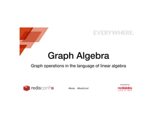 Graph Algebra
Graph operations in the language of linear algebra
1
 