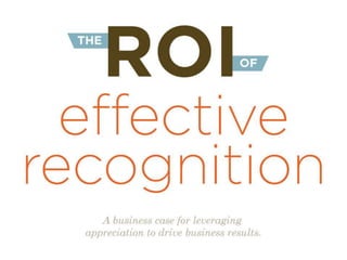 Roi of effective recognition ppt