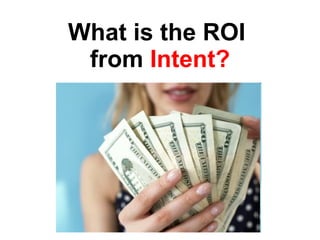 What is the ROI  from  Intent? 