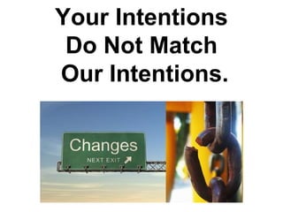 Your Intentions Do Not Match Our Intentions. 
