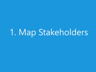 1. Map Stakeholders
 