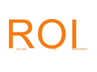 RETURN
         .   ON
                  .       .
                      INVESTMENT
 