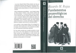 Fundamentos Praxeológicos del Derecho - Ricardo M. Rojas