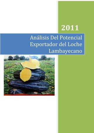 2011
Análisis Del Potencial
Exportador del Loche
        Lambayecano
 