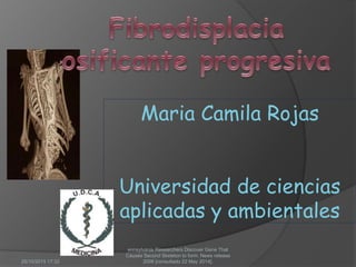 Maria Camila Rojas
Universidad de ciencias
aplicadas y ambientales
25/10/2015 17:32
ennsylvania Researchers Discover Gene That
Causes Second Skeleton to form. News release
2006 [consultado 22 May 2014].
 