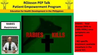 Epic Rabies Mar ROJoson PEP Talk: RABIES AWARENESS | PPTX