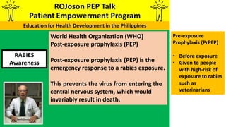 Epic Rabies Mar ROJoson PEP Talk: RABIES AWARENESS | PPTX