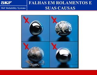 FALHAS EM ROLAMENTOS E
SUAS CAUSAS
 