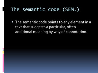 Semantics Connotations Roland barthes | PPTX