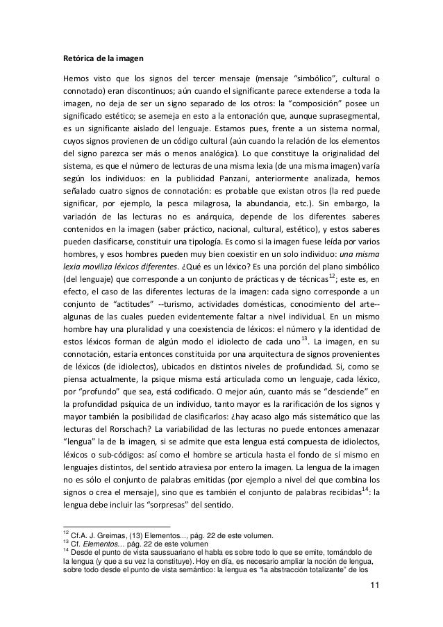 Roland barthes LÑa retórica de la imagen (en la semiología)