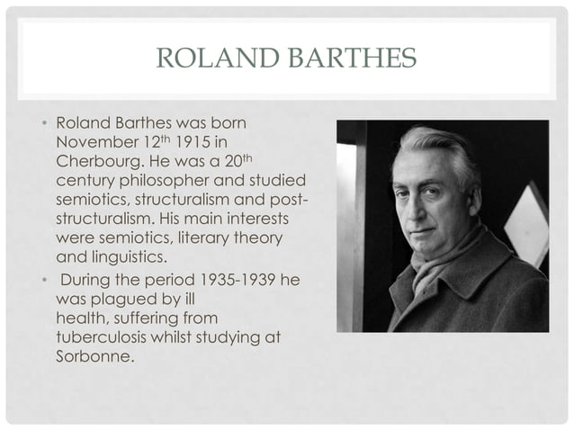 Roland barthes | PPT