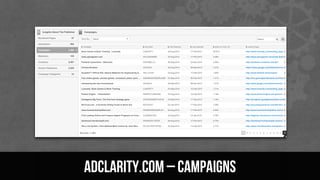 AdClarity.com – Campaigns
 