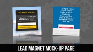 Lead magnet mock-up page
 