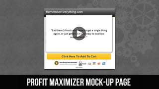 Profit Maximizer mock-up page
 