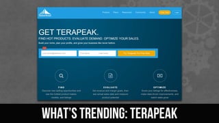 What’s Trending: Terapeak
 