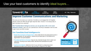 Use your best customers to identify ideal buyers…
 