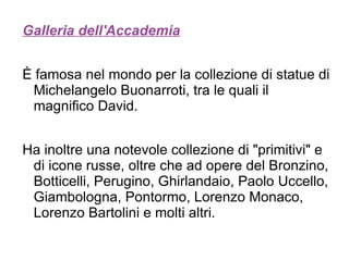 Fu capitale d'Italia dal 1865 al 1870, dopo l'unificazione del Paese (1861).  