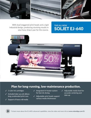 Roland soljet ej 640 print cutter 64 | PDF