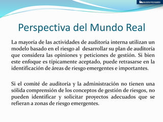 Rol de la auditoría interna en la administración de riesgos | PPTX