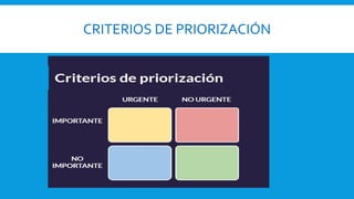 CRITERIOS DE PRIORIZACIÓN
 
