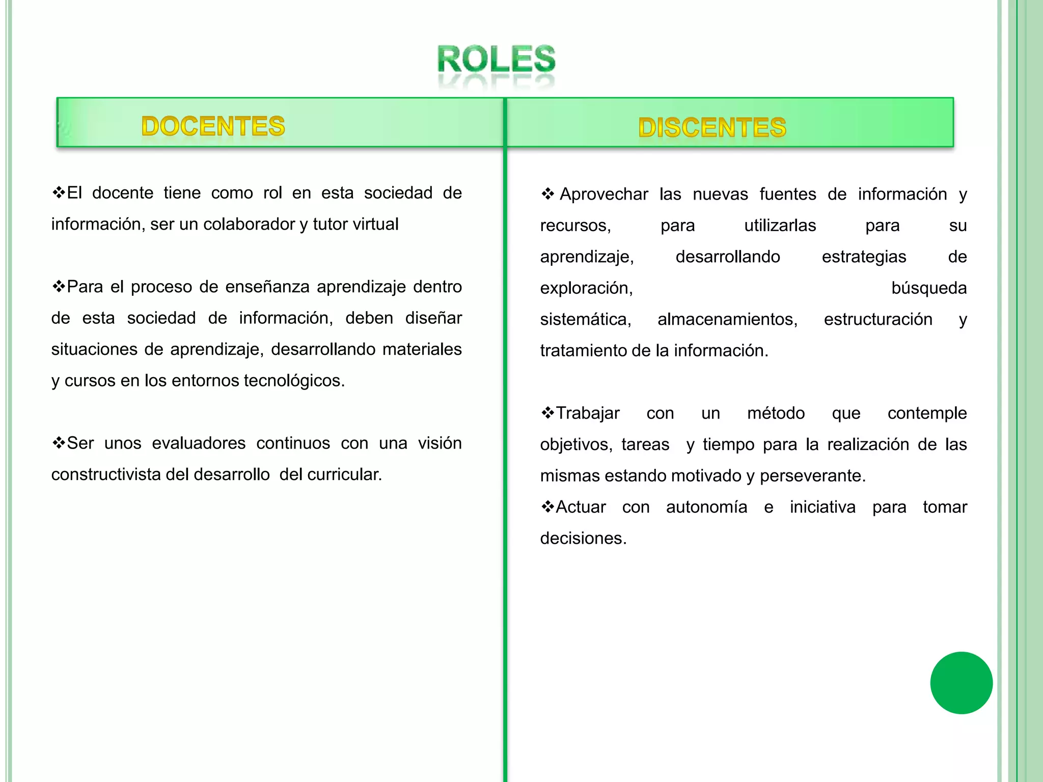 Rol del docente y discente en la sociedad | PPTX