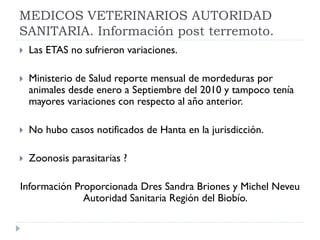Rol del medico veterinario en desastres naturales | PDF