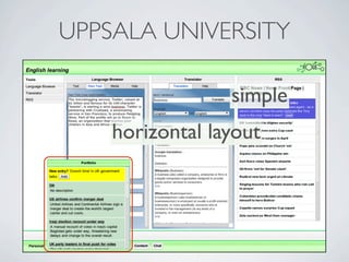 UPPSALA UNIVERSITY

                 simple
    horizontal layout
 