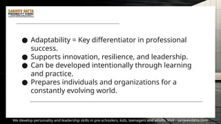 Role of Adaptability in Professional Life | PPT