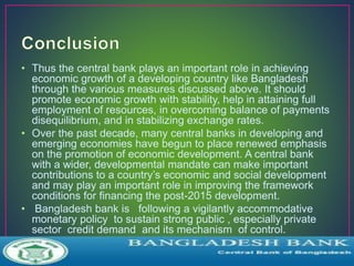 Role of central bank in bangladesh | PPTX