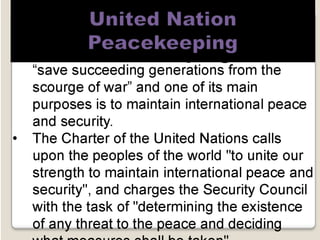 Role of-un-peacekeeping