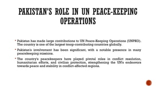 ROLE OF UNO IN PEACE-KEEPING for educational purposes | PPTX