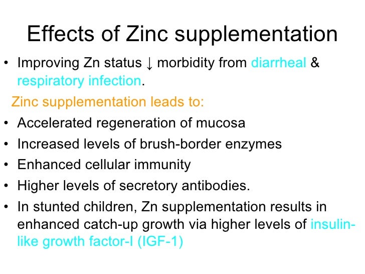 role of zinc in diahorrea