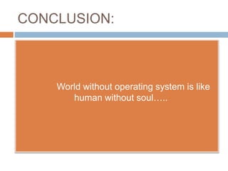 Role and function of operating system | PPTX | Operating Systems ...